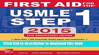 Read Books First Aid for the USMLE Step 1 2015 E-Book Free