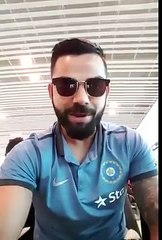 Virat Kohli with Umpire Aleem dar wishing his son Hasan all the best for future Hasan Dar Nadeem Dar