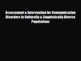 Read Assessment & Intervention for Communication Disorders in Culturally & Linguistically Diverse