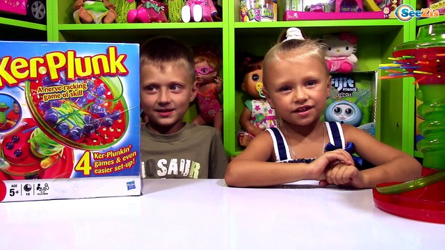 Челлендж от Ярославы и Игорька! Веселая игра для детей. Family Fun Game for Kids KerPlunk Challenge
