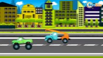 The Tow Truck and his friends - Police Car, Car Wash, Crane and more - Cartoon for children