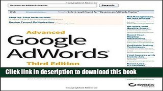 [PDF] Advanced Google AdWords  Read Online