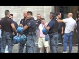 Napoli - Iskra protesta contro fermo di 9 attivisti di Villa Medusa (26.07.16)