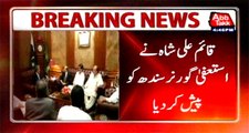 Qaim Ali Shah submits his resignation to Governor Sindh