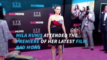 Mila Kunis shows off her baby bump
