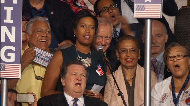 Mayor Bowser casts D.C.'s votes at the Democratic National Convention