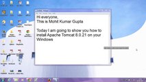 Installing Apache Tomcat 8 on Windows 7 / 8 / 8.1 / 10 New!!!