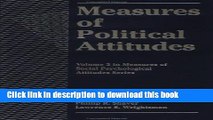Read Measures of Political Attitudes (Measures of Social Psychological Attitudes) Ebook Free