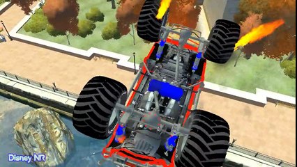 MONSTER TRUCKS CARS CARTOON with HULK Nursery Rhymes Children's Songs Collection