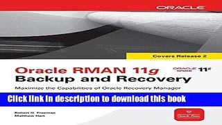 Download Oracle RMAN 11g Backup and Recovery PDF Free