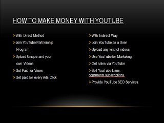 How to make money From Youtube and DailyMotion earning 100% 200 $