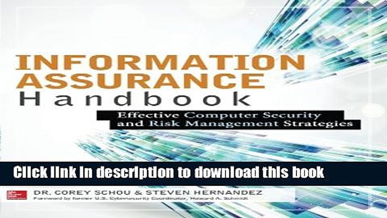 Read Information Assurance Handbook: Effective Computer Security and Risk Management Strategies