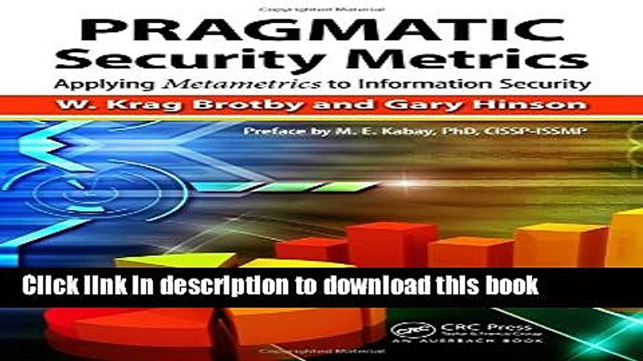 Read PRAGMATIC Security Metrics: Applying Metametrics to Information Security Ebook Free