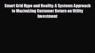 Popular book Smart Grid Hype and Reality: A Systems Approach to Maximizing Customer Return