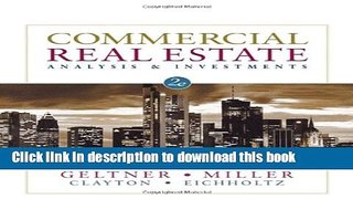 Read Commercial Real Estate Analysis   Investments  Ebook Free