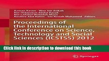 Read Proceedings of the International Conference on Science, Technology and Social Sciences
