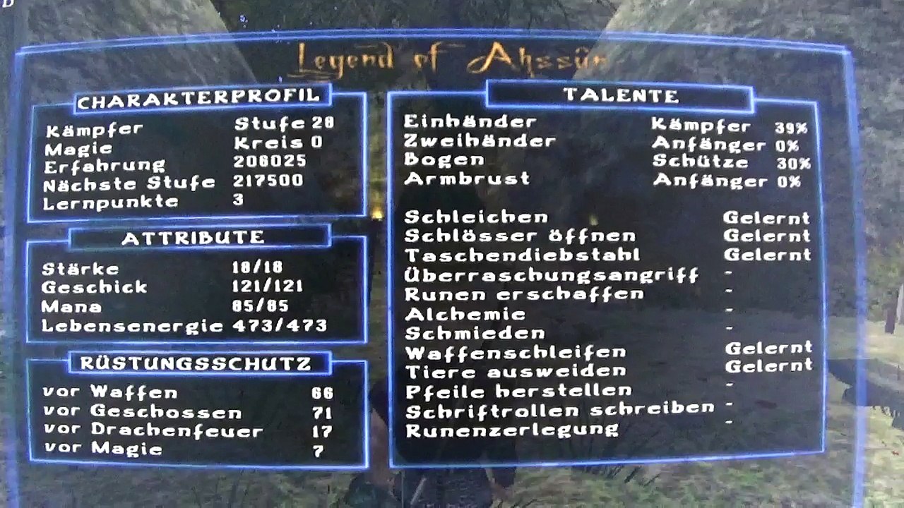 Geschicklichkeitstrank bug