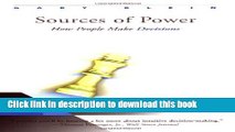 Download Books Sources of Power: How People Make Decisions E-Book Download