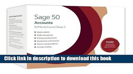 Read Sage 50 Accounts 2011 Self Study Course: Stage 3  Ebook Free