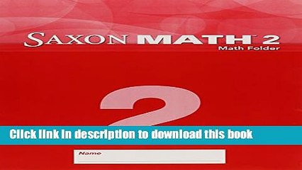Read Saxon Math 2: 24 Student Materials 2008  Ebook Free