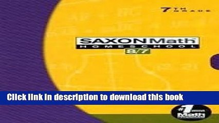 Read Saxon Math 8 / 7 3 edition byPublishers  Ebook Free