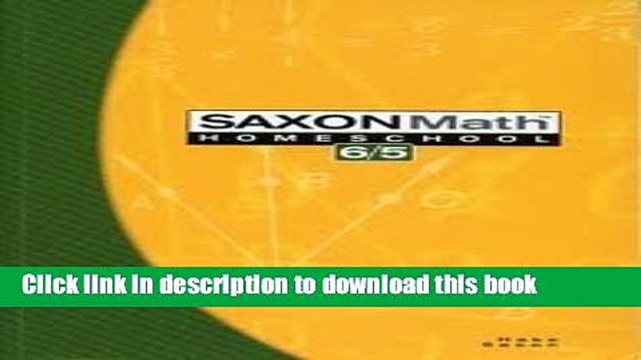 Read Saxon Math: Homeschool 6/5, 3rd Edition  Ebook Free