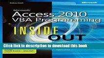 Read Microsoft Access 2010 VBA Programming Inside Out PDF Free