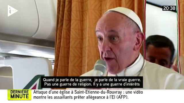 Saint-Étienne-du-Rouvray : Le monde est en guerre mais pas de religions pour le pape François