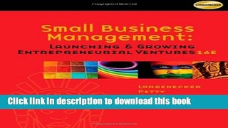 Download Books Small Business Management: Launching and Growing Entrepreneurial Ventures E-Book Free