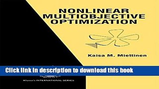 Read Nonlinear Multiobjective Optimization (International Series in Operations Research