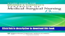 [PDF] Study Guide for Brunner   Suddarth s Textbook of Medical-Surgical Nursing  Full EBook