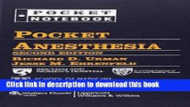 [PDF] Pocket Anesthesia (Pocket Notebook Series) Free Books