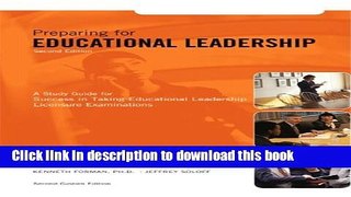 Read Preparing for Educational Leadership (2nd Edition) Ebook Free
