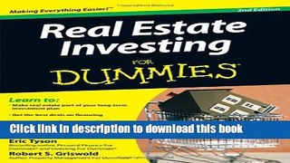 Read Real Estate Investing For Dummies  Ebook Free