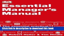 Download Books Essential Managers Manual PDF Free
