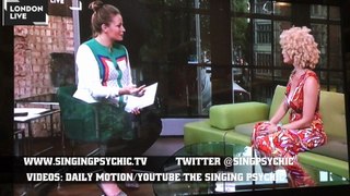 London Live TV interview Singing Psychic - live readings & all about her live Fringe shows Aug 15