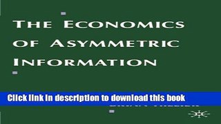 Read The Economics of Asymmetric Information  Ebook Free