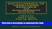 Read Encyclopedia of Operations Research and Management Science  Ebook Online