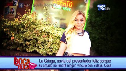 La Gringa, novia del presentador feliz porque su amado no tendrá ningún vinculo con Yuleysi Coca