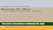 Read Buying the Best: Cost Escalation in Elite Higher Education (Princeton Legacy Library)  Ebook