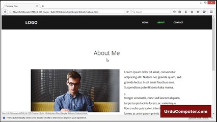 Create A Simple Website In HTML & CSS Part 1 - (Urdu/Hindi)