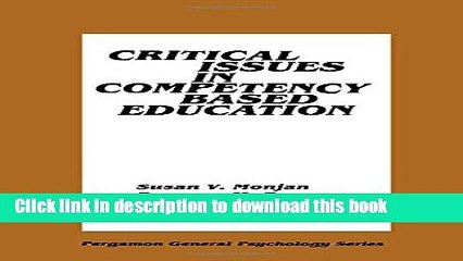 Download Critical Issues in Competency-based Education (General Psychology)  Ebook Online