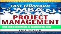 Read The Fast Forward MBA in Project Management  Ebook Free