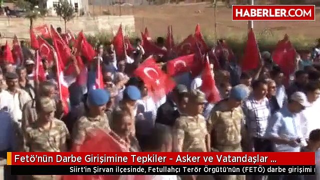 Fetö'nün Darbe Girişimine Tepkiler - Asker ve Vatandaşlar Yürüyüş Düzenledi