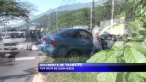 Accidente de transito por falta de semaforos