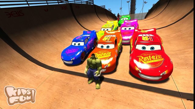 Spiderman HULK & Mickey Mouse with Disney Cars MCQUEEN Colors