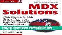 Read MDX Solutions: With Microsoft SQL Server Analysis Services 2005 and Hyperion Essbase PDF Online