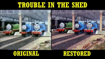 Trouble in the Shed - UK • Original vs. Restored Comparison
