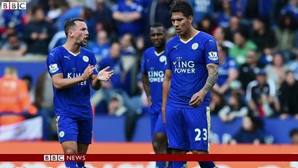 Leicester City celebrate unlikely Premier League title win - BBC News