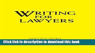 Read Writing for Lawyers Ebook Free
